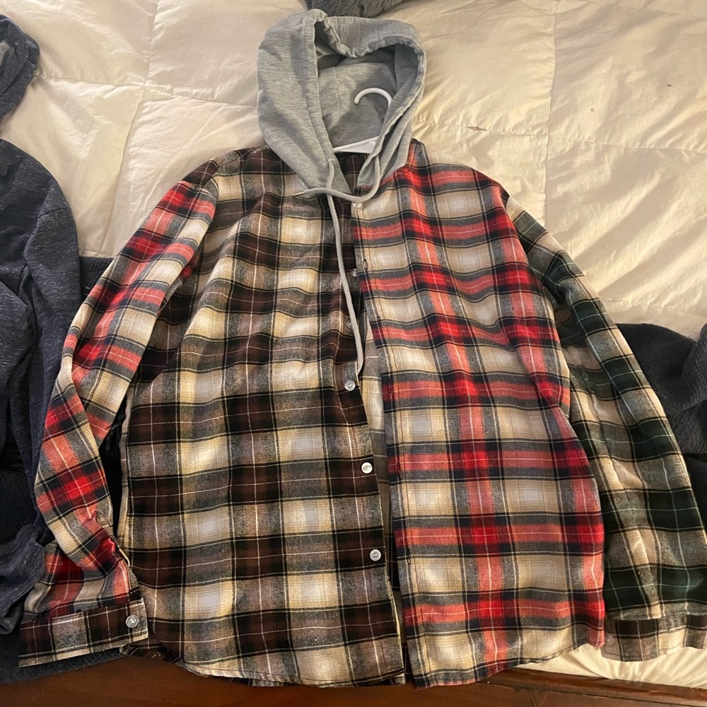 Hooded button shirt